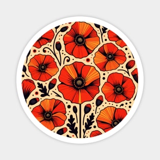 Poppy Flower Magnet